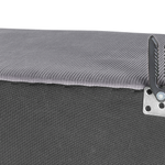 Ottomane Cord grau quadratisch 83 x 83 cm LEMVIG