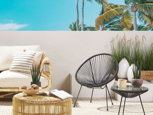 Gartenstuhl ACAPULCO II Polyrattan Schwarz