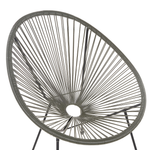 Gartenstuhl 2er Set ACAPULCO II Polyrattan Dunkelgrau