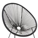 Gartenstuhl 2er Set ACAPULCO II Polyrattan Schwarz