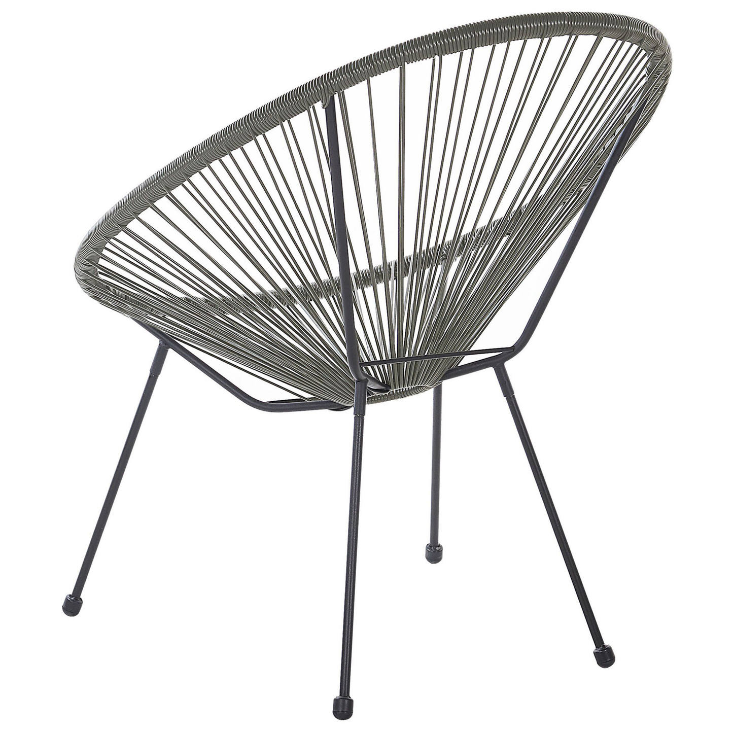 Bistro Set ACAPULCO II Polyrattan Dunkelgrau