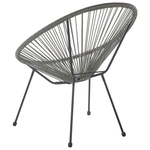 Bistro Set ACAPULCO II Polyrattan Dunkelgrau