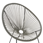 Bistro Set ACAPULCO II Polyrattan Dunkelgrau