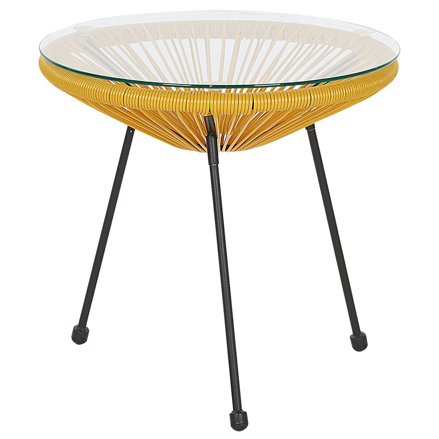 Bistro Set ACAPULCO II Polyrattan Gelb