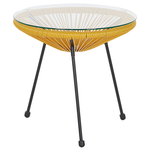 Bistro Set ACAPULCO II Polyrattan Gelb