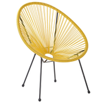 Bistro Set ACAPULCO II Polyrattan Gelb