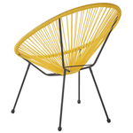Bistro Set ACAPULCO II Polyrattan Gelb