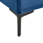 Nachttisch mit 2 Schubladen SEZANNE Samtstoff Marineblau