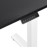 Schreibtisch linksseitig schwarz / weiss 160 x 110 cm elektrisch höhenverstellbar DESTIN II