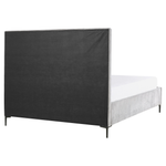 Bett mit Stauraum Samtstoff SEZANNE 160 x 200 cm Hellgrau