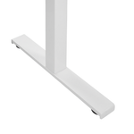 Schreibtisch rechtsseitig braun / weiss 160 x 110 cm elektrisch höhenverstellbar DESTIN II