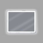 LED-Badezimmer-Spiegel ARGENS 90 cm 70 cm Silber