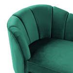 Chaiselongue Samtstoff smaragdgrün linksseitig ALLIER