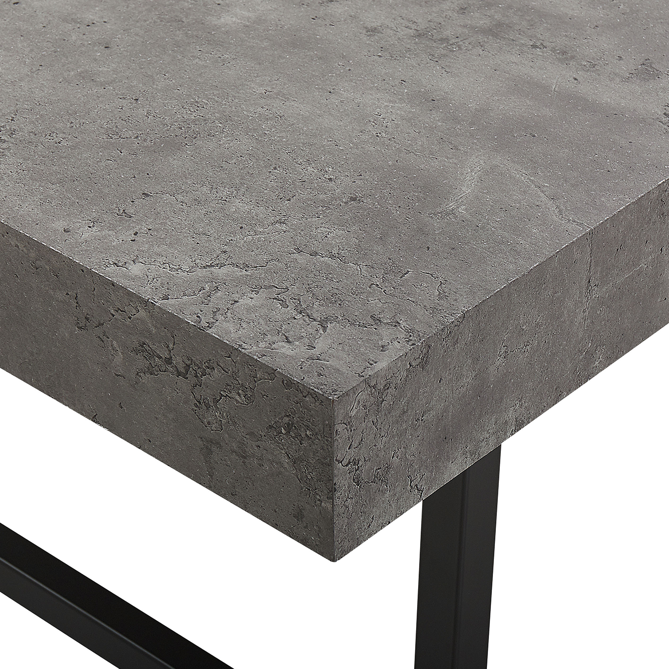 Couchtisch Betonoptik / schwarz 75 x 75 cm DELUZ