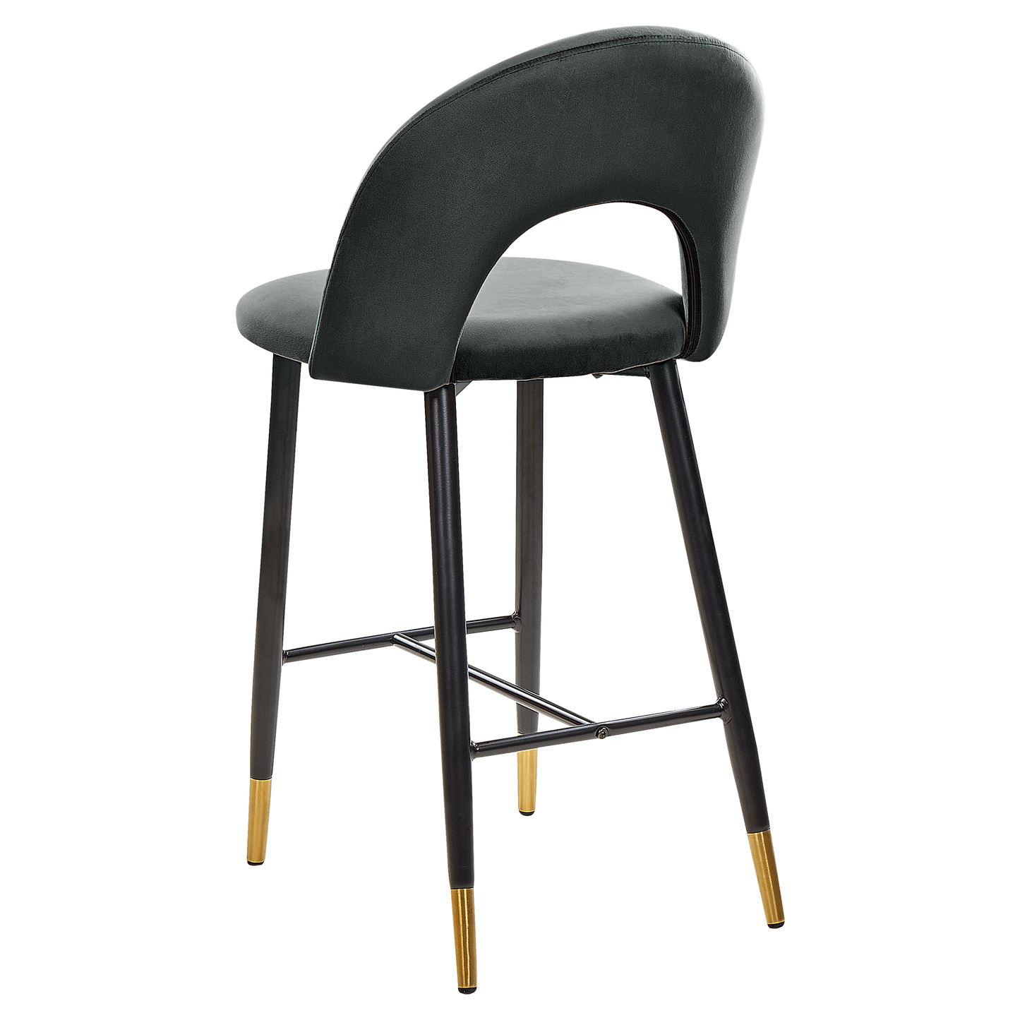 Set mit 2 Barstühlen FALTON Samtstoff Schwarz