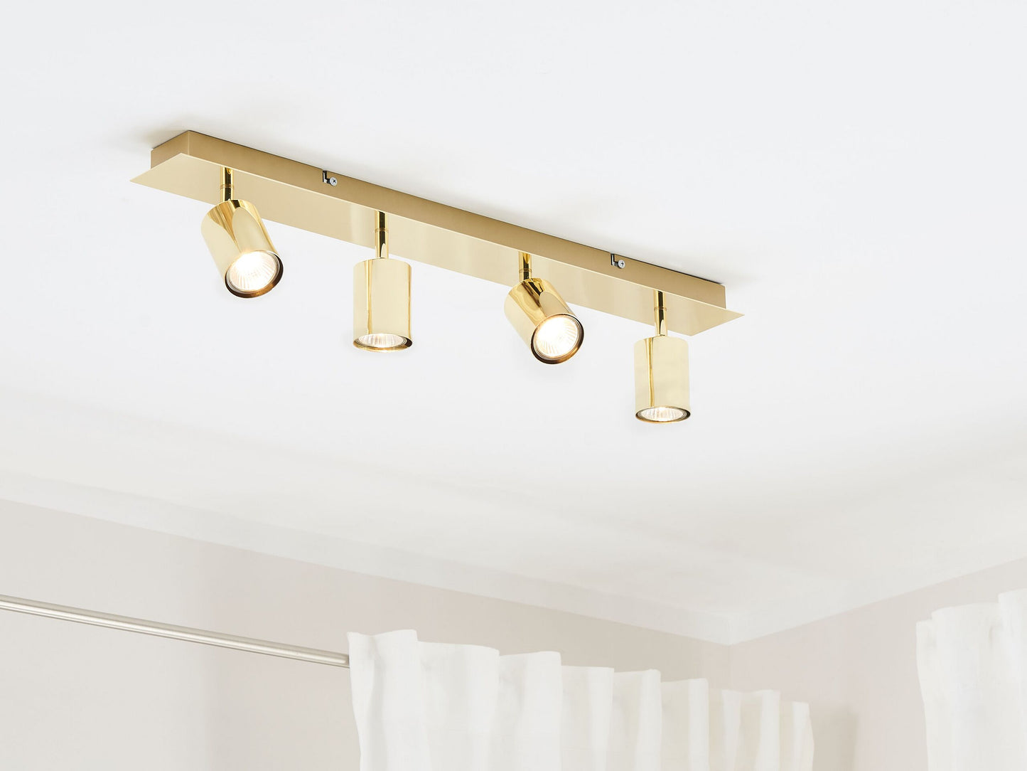 Strahler 4-flammig TIGRIS verstellbar Metall Gold
