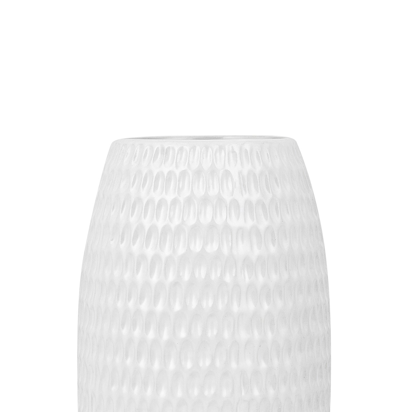 Dekovase LINZI Steinzeug 25 cm Weiss