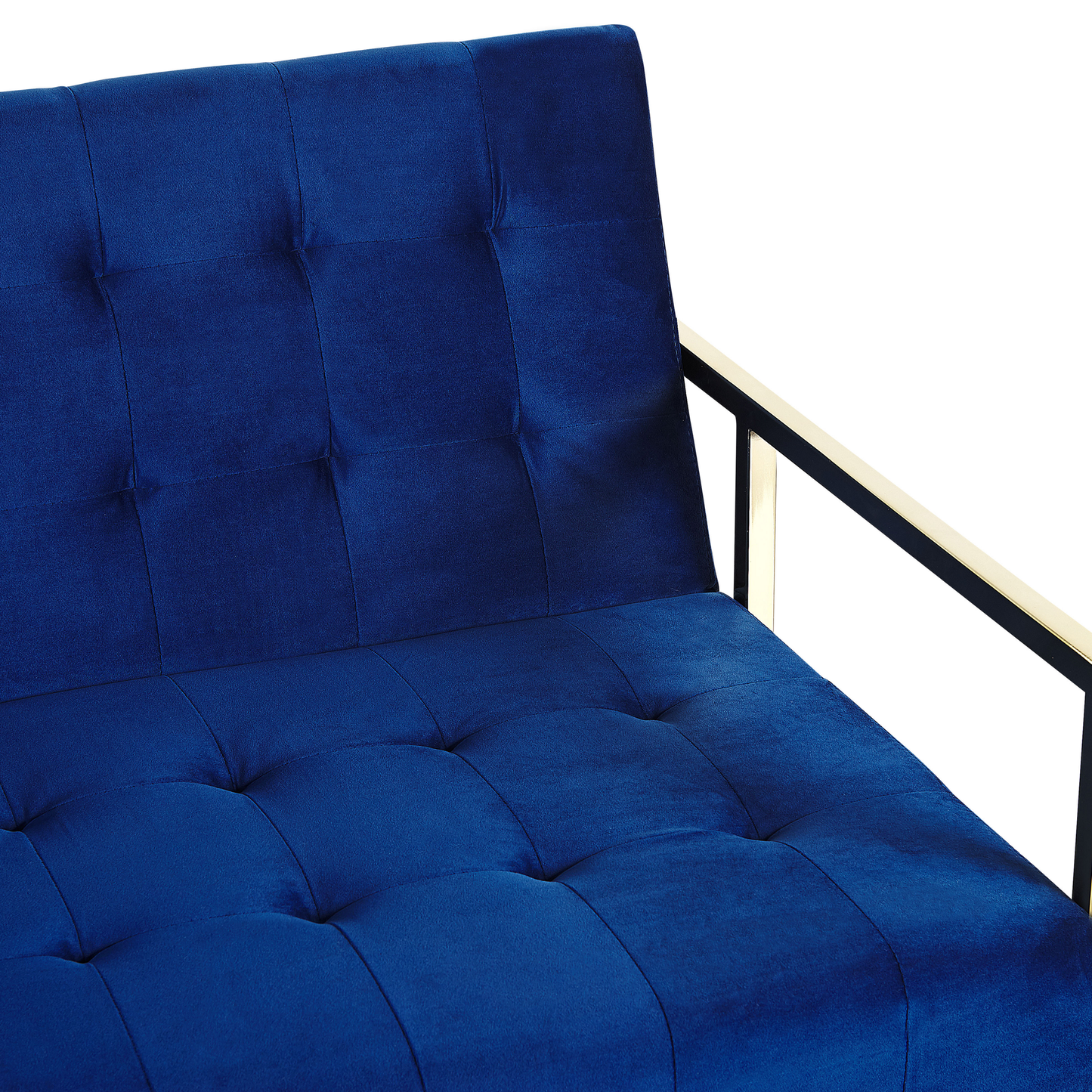 Schlafsofa 3-Sitzer Samtstoff kobaltblau MARSTAL