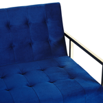 Schlafsofa 3-Sitzer Samtstoff kobaltblau MARSTAL