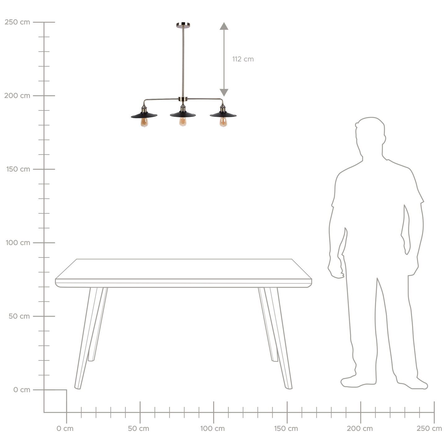 Hängelampe MONTONE Metall Schwarz