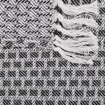 Decke Baumwolle schwarz / Weiss 130 x 160 cm KIRAMAN