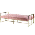 Schlafsofa 3-Sitzer Samtstoff rosa MARSTAL
