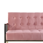 Schlafsofa 3-Sitzer Samtstoff rosa MARSTAL