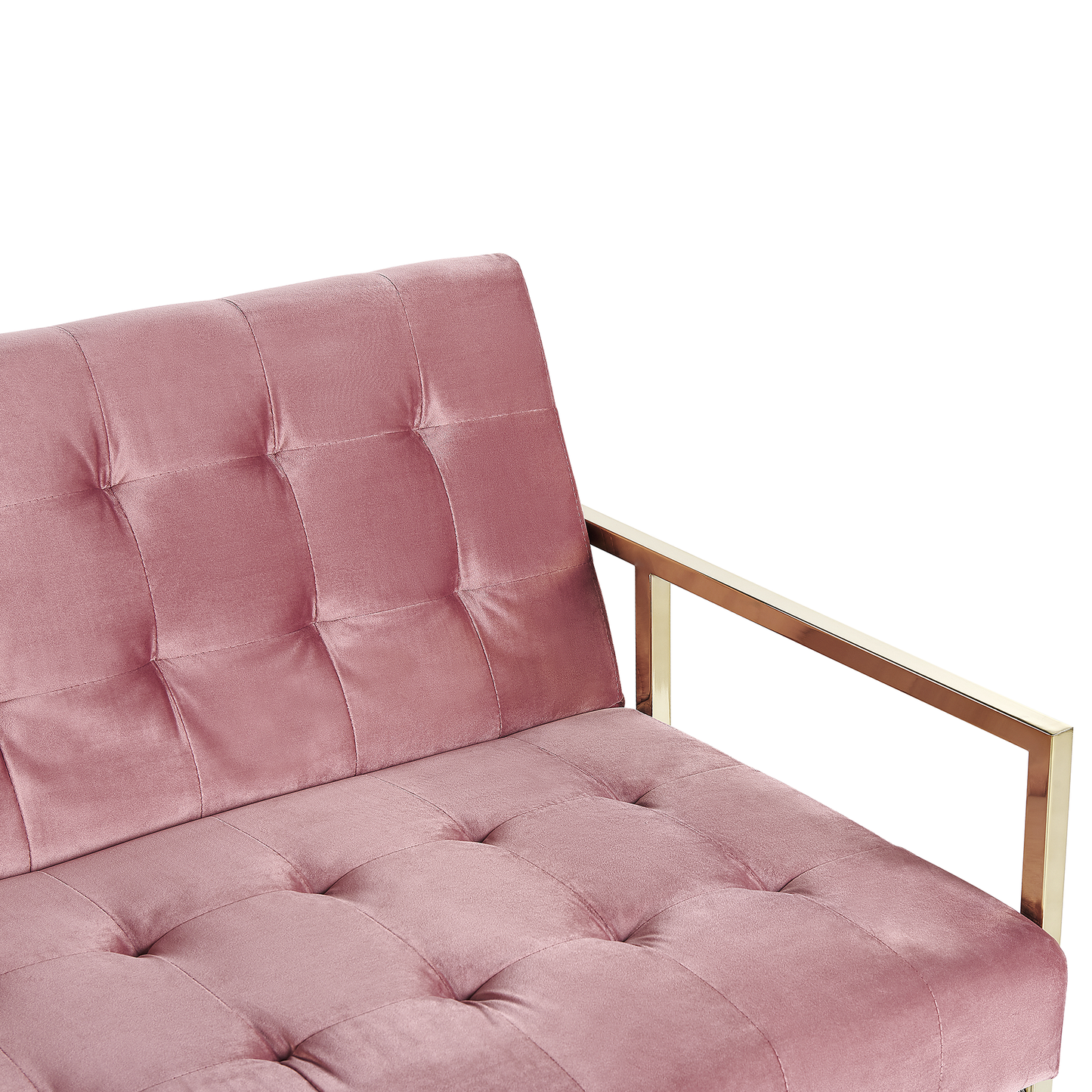 Schlafsofa 3-Sitzer Samtstoff rosa MARSTAL