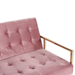 Schlafsofa 3-Sitzer Samtstoff rosa MARSTAL