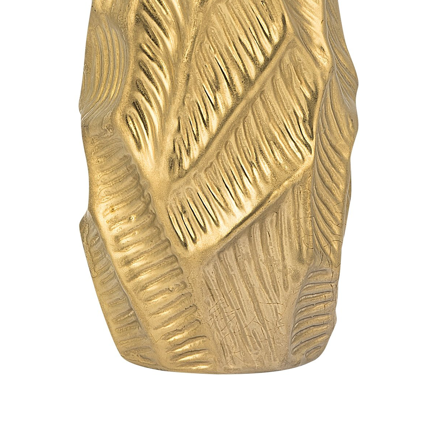 Dekovase ZAFAR Steinzeug 37 cm Gold