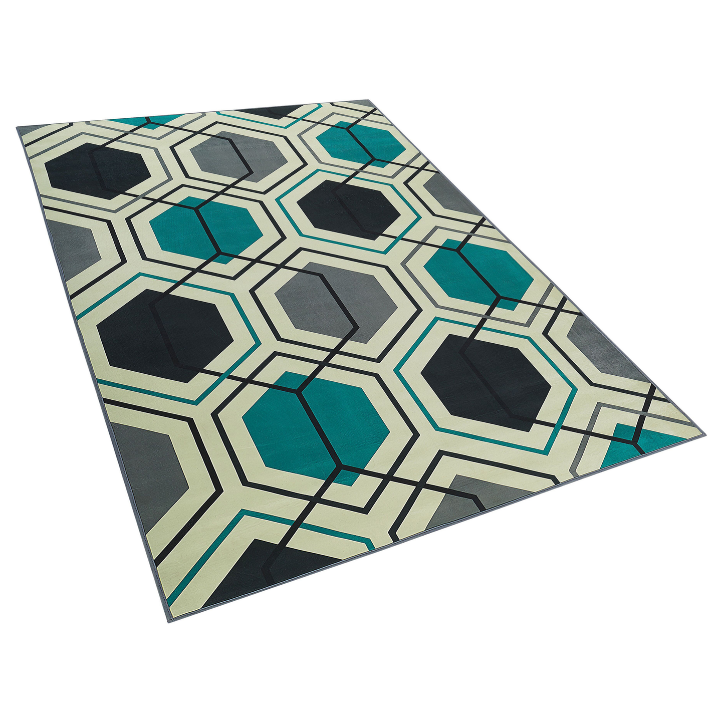 Teppich bunt 140 x 200 cm Kurzflor GIRESUN