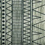 Teppich schwarz-grau 80 x 150 cm Zickzackmuster Kurzflor KEBAN