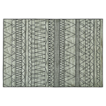 Teppich schwarz-grau 160 x 230 cm Zickzackmuster Kurzflor KEBAN