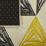 Teppich grau-gelb-mintgrün 140 x 200 cm Dreieckmuster Kurzflor KALEN