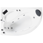 Whirlpool-Badewanne weiss Eckmodell mit LED 150 x 100 cm rechts NEIVA