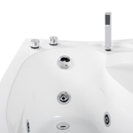 Whirlpool-Badewanne weiss Eckmodell mit LED 150 x 100 cm rechts NEIVA