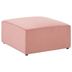 Ottomane Cord rosa quadratisch 83 x 83 cm LEMVIG