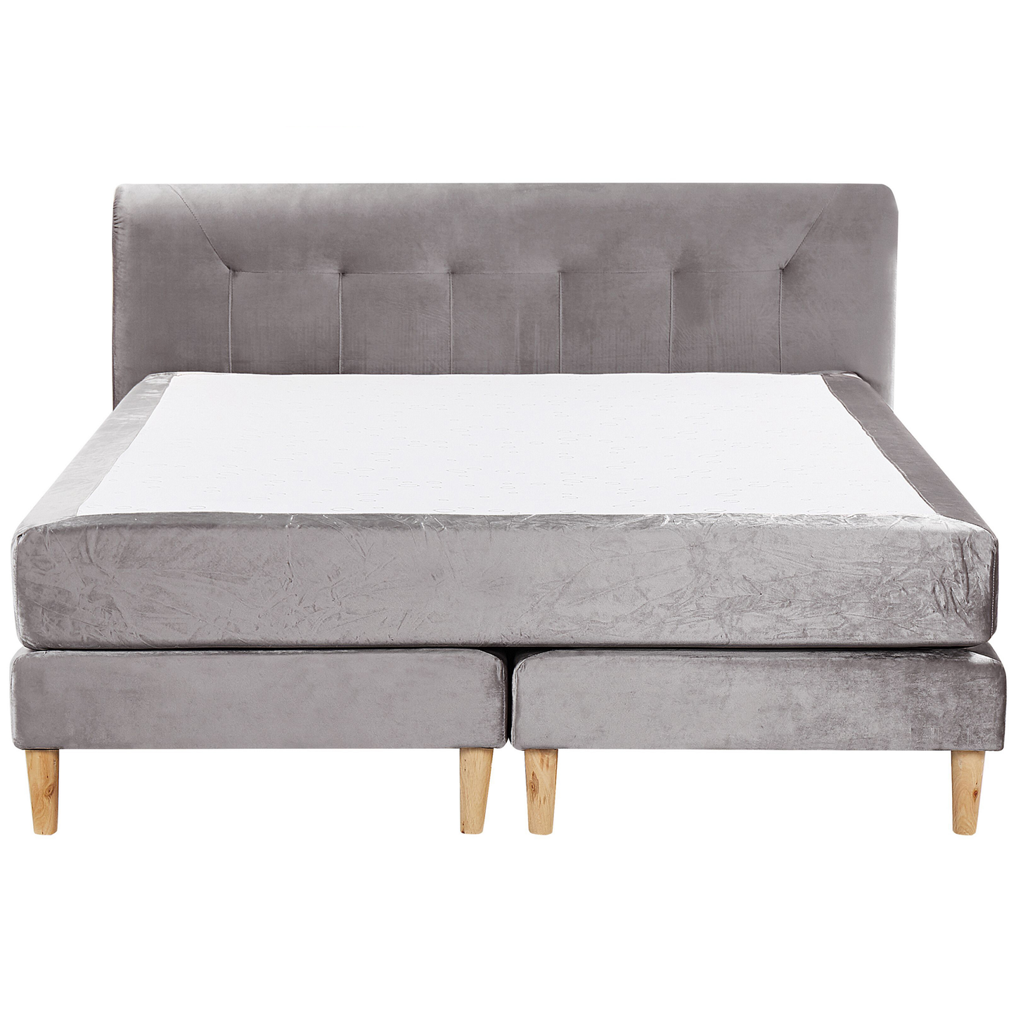 Boxspringbett Samtstoff MARQUISE 160 x 200 cm Grau