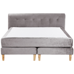 Boxspringbett Samtstoff MARQUISE 160 x 200 cm Grau
