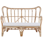 Lounge Set mit Tisch 4-Sitzer BRINDISI Rattan Naturfarben