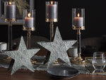 Kerzenständer 2er Set TORNIO Metall 30/26 cm Silber