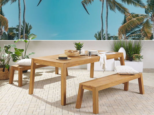 Gartentisch LIVORNO 210 cm 90 cm Akazienholz Braun
