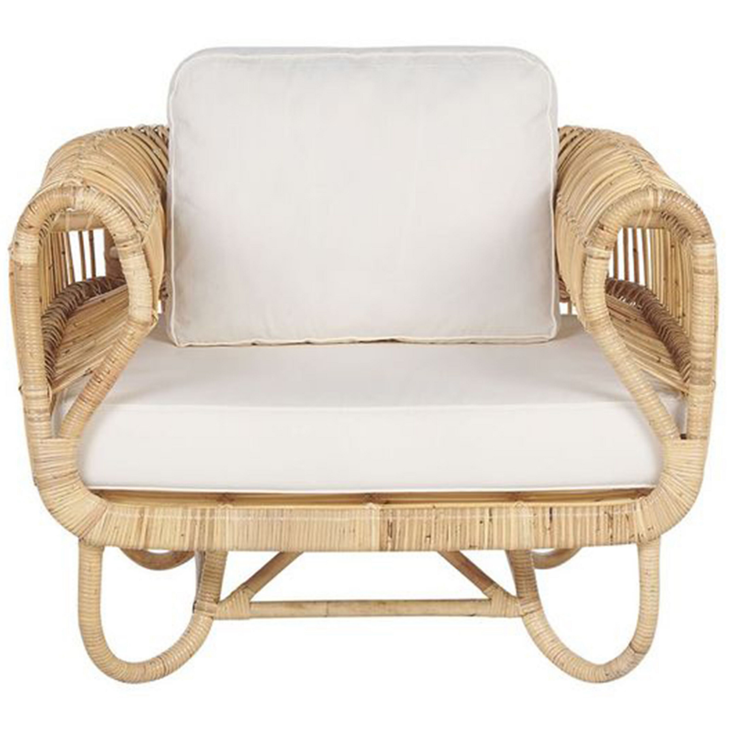 Gartensofa Set 4-Sitzer DOLCEDO Rattan Beige