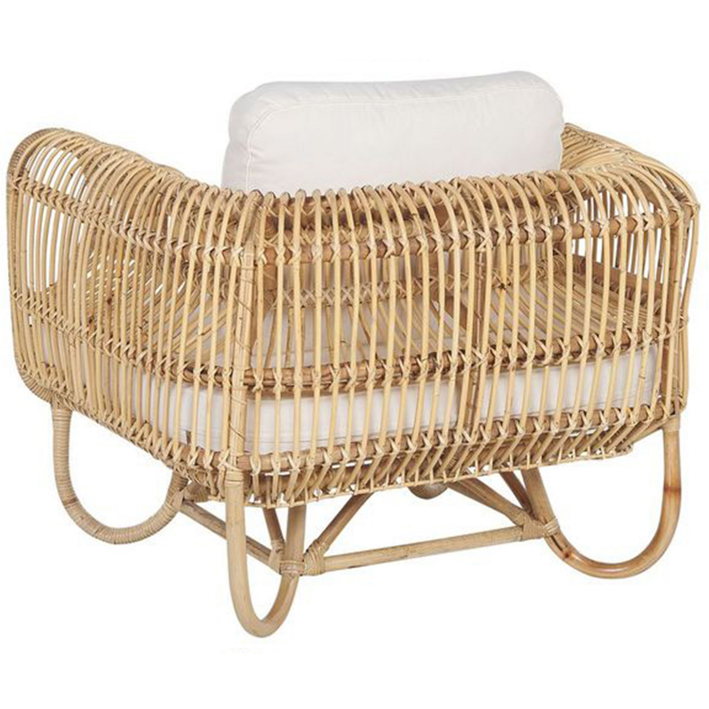 Gartensofa Set 4-Sitzer DOLCEDO Rattan Beige