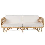 Gartensofa Set 4-Sitzer DOLCEDO Rattan Beige