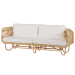 Gartensofa Set 4-Sitzer DOLCEDO Rattan Beige