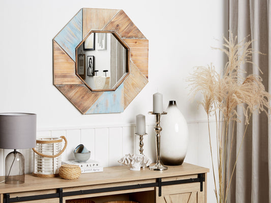 Wandspiegel MIRIO 77 cm 77 cm Holz Braun