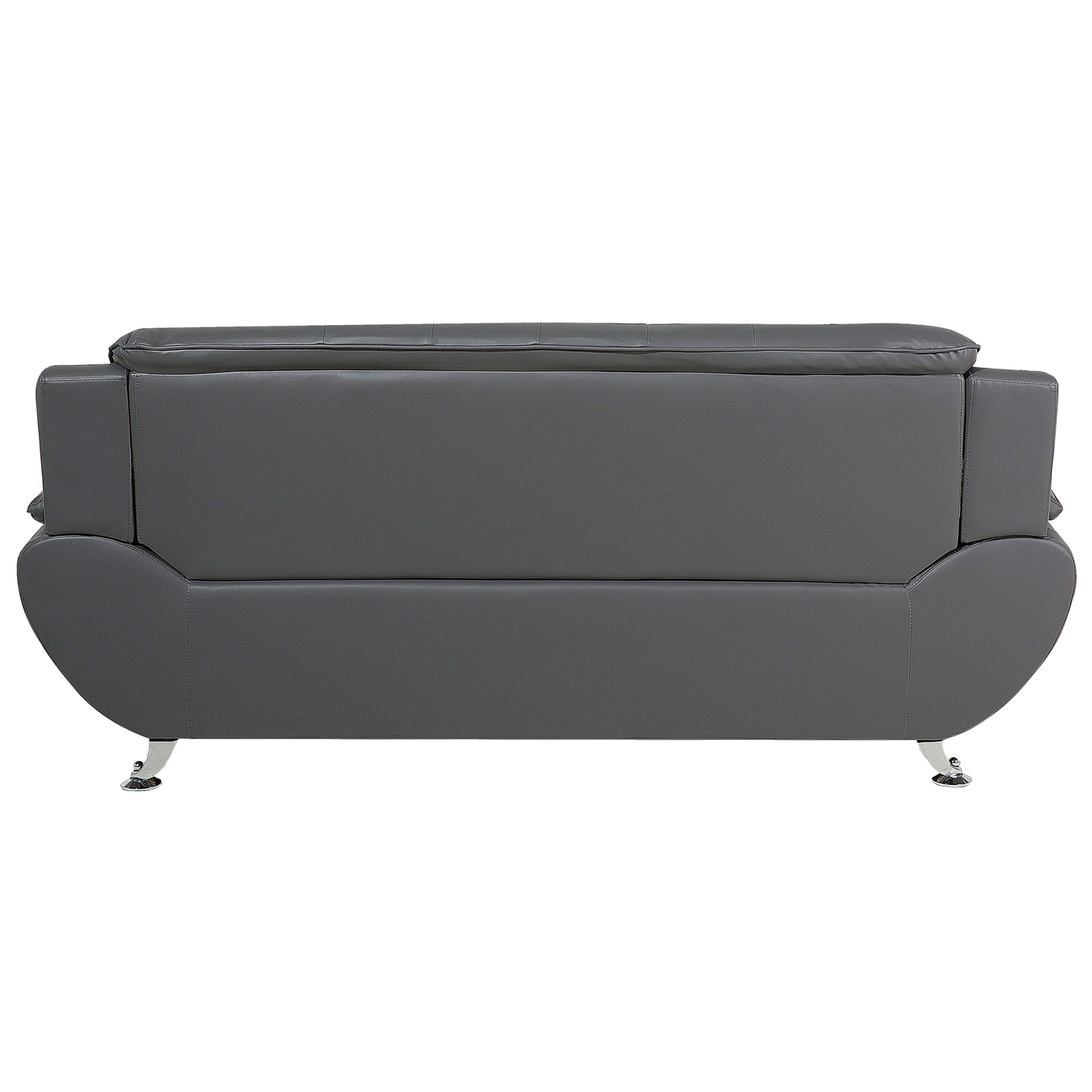Sofa Set Kunstleder grau 6-Sitzer LEIRA