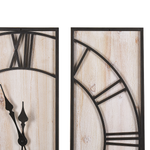 Wanduhr COATLAN 75 cm Holz Braun / Schwarz
