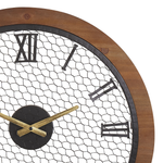 Wanduhr Tannenholz dunkelbraun ø 55 cm FUBEROS